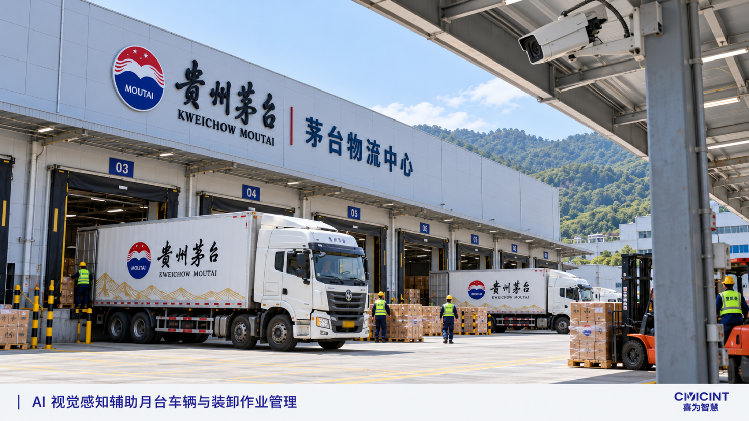 AI视觉感知辅助月台车辆与装卸作业管理示意