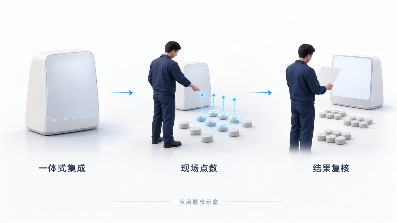 一体式点数产品应用概念示意