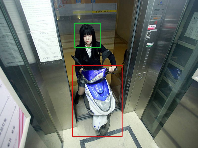 电瓶车进电梯检测